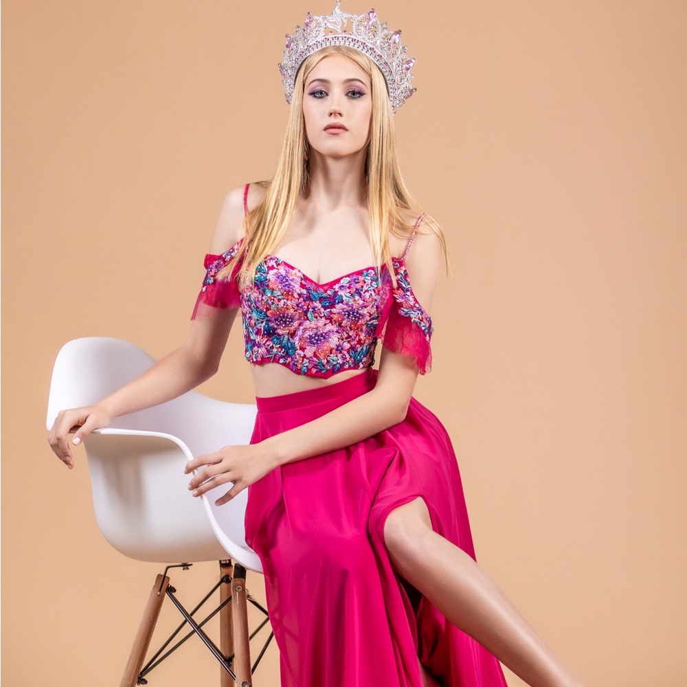 None altered pageant/prom dress